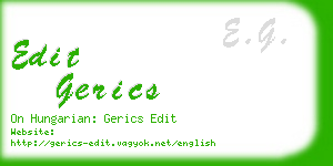 edit gerics business card